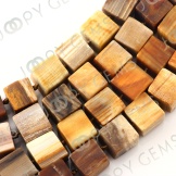 Fossilized wood beads 11-12mm