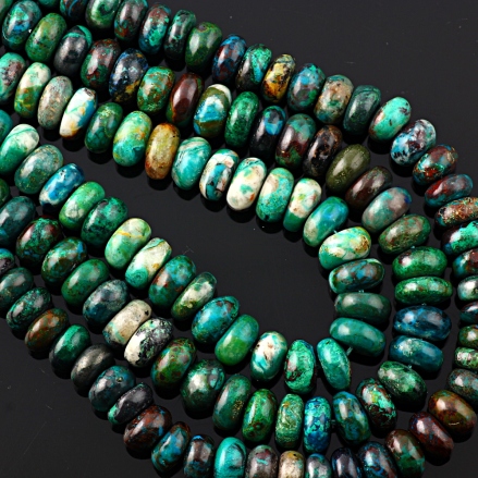 Joopy Gems Chrysocolla beads, 7-8mm gloss finish
