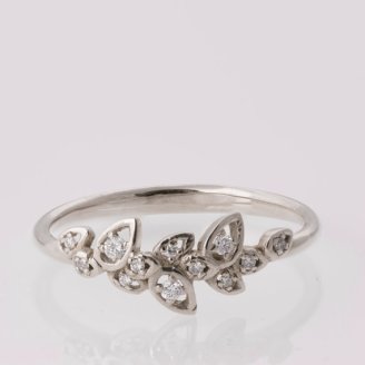 Doron Merav Leaves Engagement Ring - White gold engagement ring