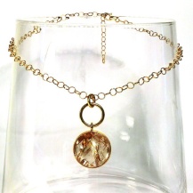Chiara Baterlier rutilated quartz and gold pendant-1