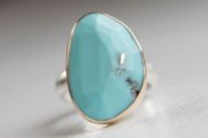 Erin Jane Designs Turquoise Ring in Recycled 14k Gold, $306