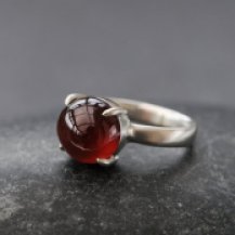 William White Hessonite Garnet and Sterling Silver Ring